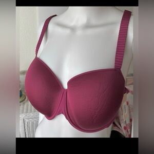 ThirdLove Microfiber Bra Underwired Full Coverage in Bordeaux color Size 44C NWT